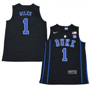 Men's Duke University #1 Harry Giles Black NCAA Jerseys 957227-342