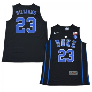 Men's Duke Blue Devils #23 Shelden Williams Black High School Jerseys 252540-813