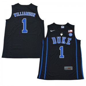 Men's Duke Blue Devils #1 Zion Williamson Black Basketball Jersey 435334-398