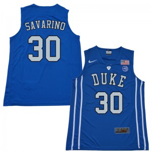Men Duke University #30 Michael Savarino Blue College Jersey 992056-548