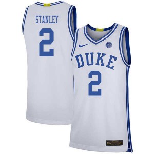 Men Duke University #2 Cassius Stanley White Embroidery Jersey 435255-139