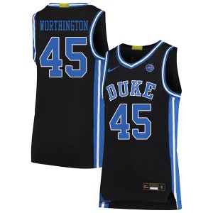 Men Duke University #45 Keenan Worthington Black Player Jersey 954974-795