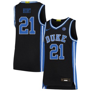 Men's Duke University #21 Matthew Hurt Black University Jerseys 445431-190