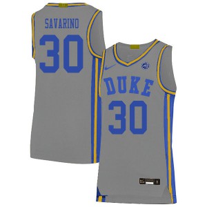 Men's Duke #30 Michael Savarino Gray Stitched Jersey 267044-679