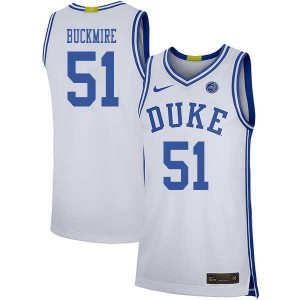 Men's Duke #51 Mike Buckmire White NCAA Jerseys 137976-967