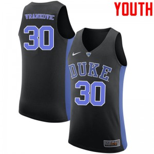Youth Blue Devils #30 Antonio Vrankovic Black Basketball Jersey 960423-559
