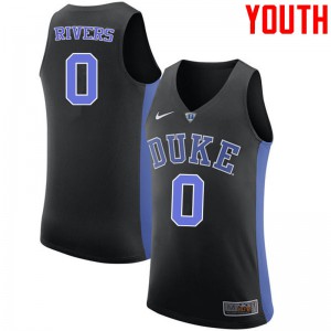Youth Duke #0 Austin Rivers Black Basketball Jerseys 457596-492