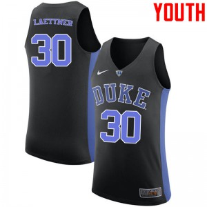 Youth Duke University #32 Christian Laettner Black NCAA Jersey 754410-398