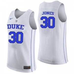 Men Blue Devils #30 Dahntay Jones White NCAA Jersey 869179-291