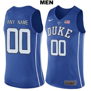 Men's Duke Blue Devils #00 Custom Blue Stitched Jerseys 701038-862