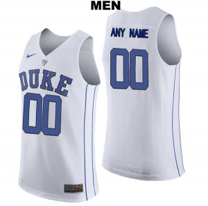 Mens Blue Devils #00 Custom White Basketball Jerseys 431745-687