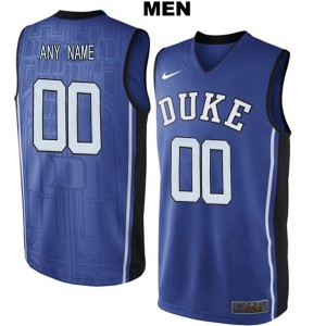 Men Duke University #00 Custom Blue Elite Official Jersey 304326-720