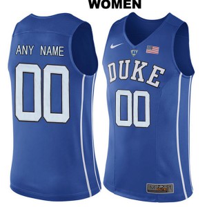 Women's Duke Blue Devils #00 Custom Blue NCAA Jersey 666755-710
