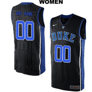 Womens Duke Blue Devils #00 Custom Black High School Jerseys 258808-356