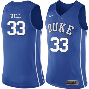 Mens Blue Devils #33 Grant Hill Blue Basketball Jersey 763774-912