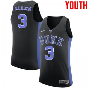 Youth Duke University #3 Grayson Allen Black College Jersey 761569-440