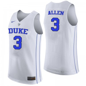 Mens Duke #3 Grayson Allen White NCAA Jersey 611197-827