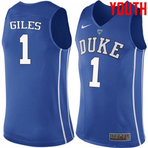 Youth Duke #1 Harry Giles Blue Basketball Jerseys 934532-903