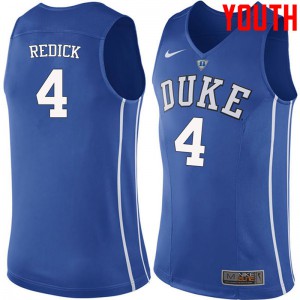 Youth Duke Blue Devils #4 J.J. Redick Blue Stitched Jersey 305708-462