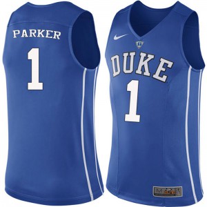 Men Duke University #1 Jabari Parker Blue Stitch Jerseys 734597-984