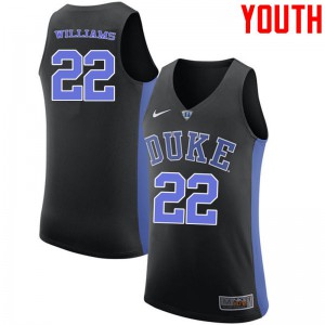 Youth Duke University #22 Jason Williams Black Basketball Jerseys 724111-293