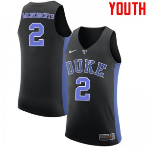 Youth Blue Devils #2 Josh McRoberts Black Basketball Jersey 228454-798