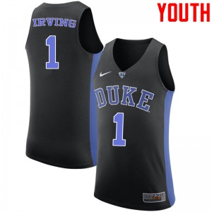 Youth Duke Blue Devils #1 Kyrie Irving Black High School Jersey 367690-183
