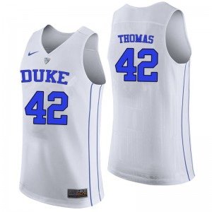 Men Duke University #42 Lance Thomas White Basketball Jerseys 717705-628