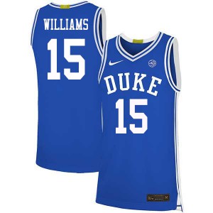 Men Duke University #15 Mark Williams Blue Player Jerseys 699464-511