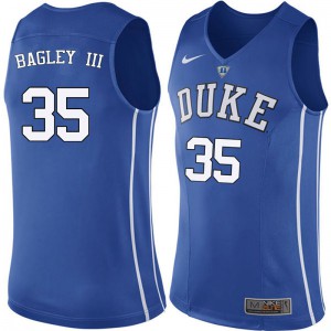 Mens Duke #35 Marvin Bagley III Blue NCAA Jerseys 748420-658