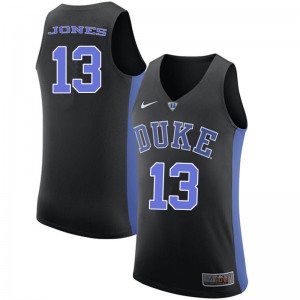Men's Duke University #13 Matt Jones Black University Jerseys 445520-746