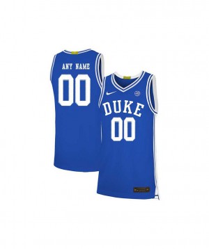 Men Duke #00 Custom Blue Team Stitch Jersey 605893-169