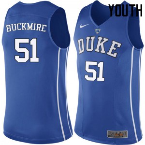 Youth Blue Devils #51 Mike Buckmire Blue Stitched Jerseys 837601-974