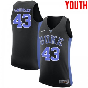 Youth Duke Blue Devils #43 Mike Gminski Black Alumni Jerseys 597781-687