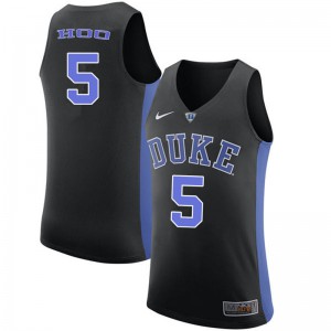Men's Duke University #5 Rodney Hoo Black NCAA Jersey 126328-461