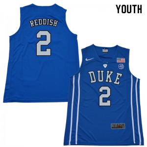 Youth Duke #2 Cam Reddish Blue NCAA Jersey 878977-466