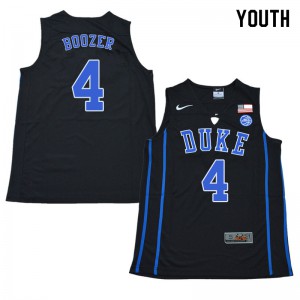 Youth Duke #4 Carlos Boozer Black Stitch Jerseys 174108-746