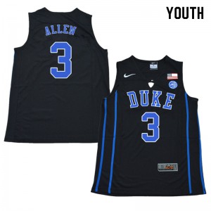 Youth Duke Blue Devils #3 Grayson Allen Black University Jersey 694399-124