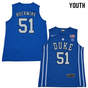 Youth Duke University #51 Mike Buckmire Blue High School Jerseys 627833-919