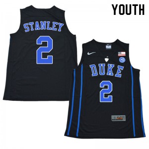 Youth Duke #2 Cassius Stanley Black College Jerseys 593651-365