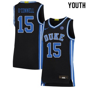 Youth Duke #15 Alex O'Connell Black Stitched Jersey 160482-550