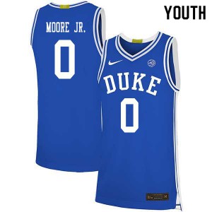 Youth Duke University #0 Wendell Moore Jr. Blue Player Jerseys 683614-431