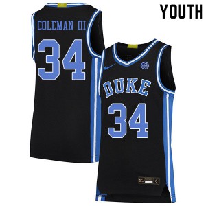 Youth Duke #34 Henry Coleman III Black Stitch Jerseys 681614-249