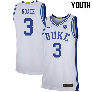 Youth Duke #3 Jeremy Roach White High School Jerseys 469488-350