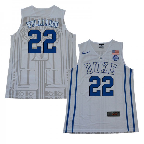 Men's Blue Devils #22 Jason Williams White Basketball Jerseys - Jason  Williams Jersey - Duke Jersey 