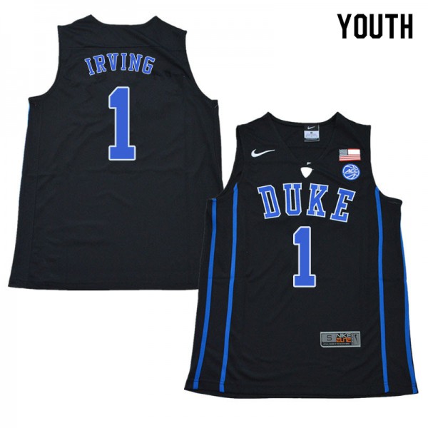 Youth Duke University #1 Kyrie Irving Black Player Jerseys - Kyrie